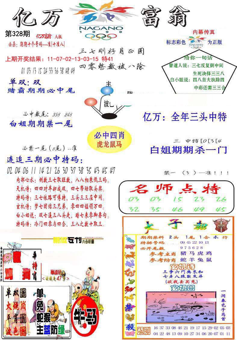 2024328期亿万富翁A
