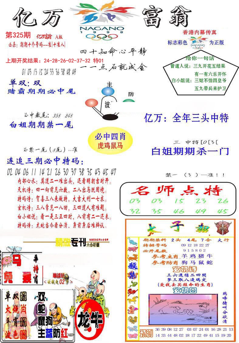 2024325期亿万富翁A