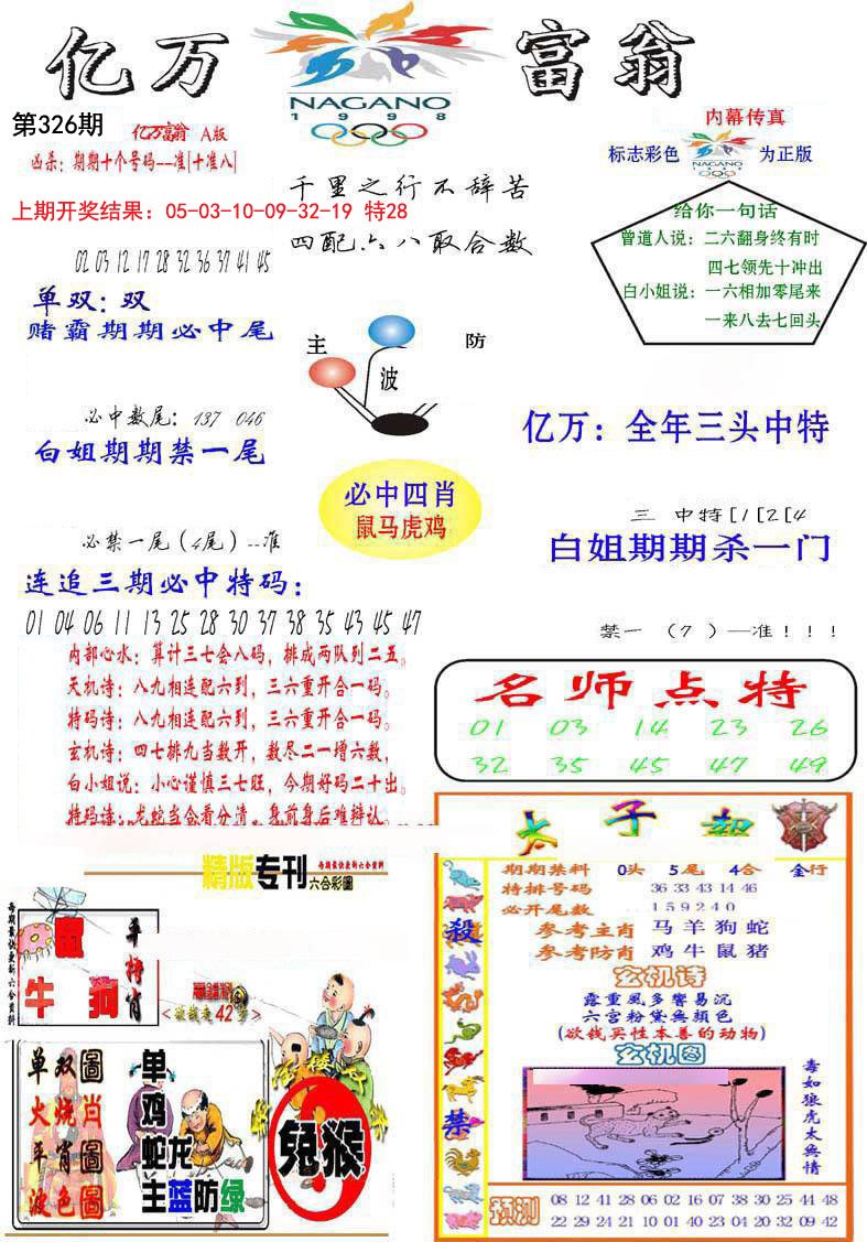 2024326期亿万富翁A