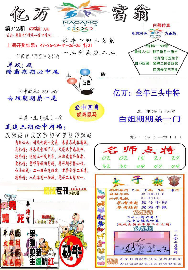 2024312期亿万富翁A