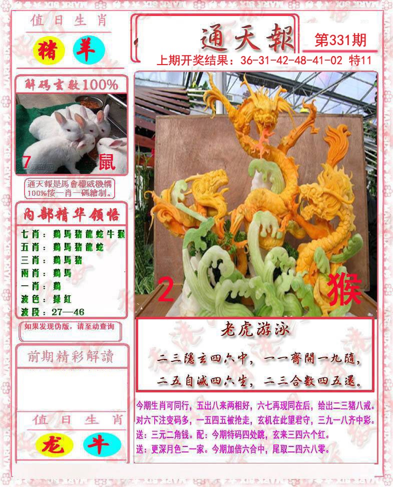 2024331期马经通天报