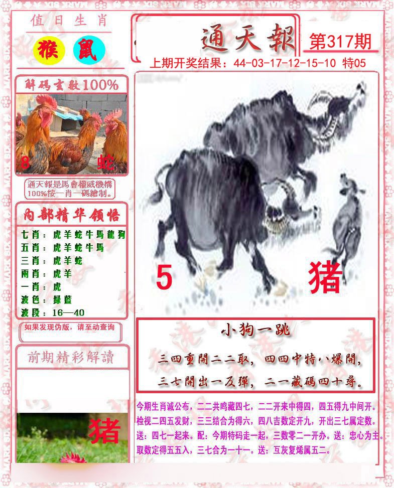 2024317期马经通天报