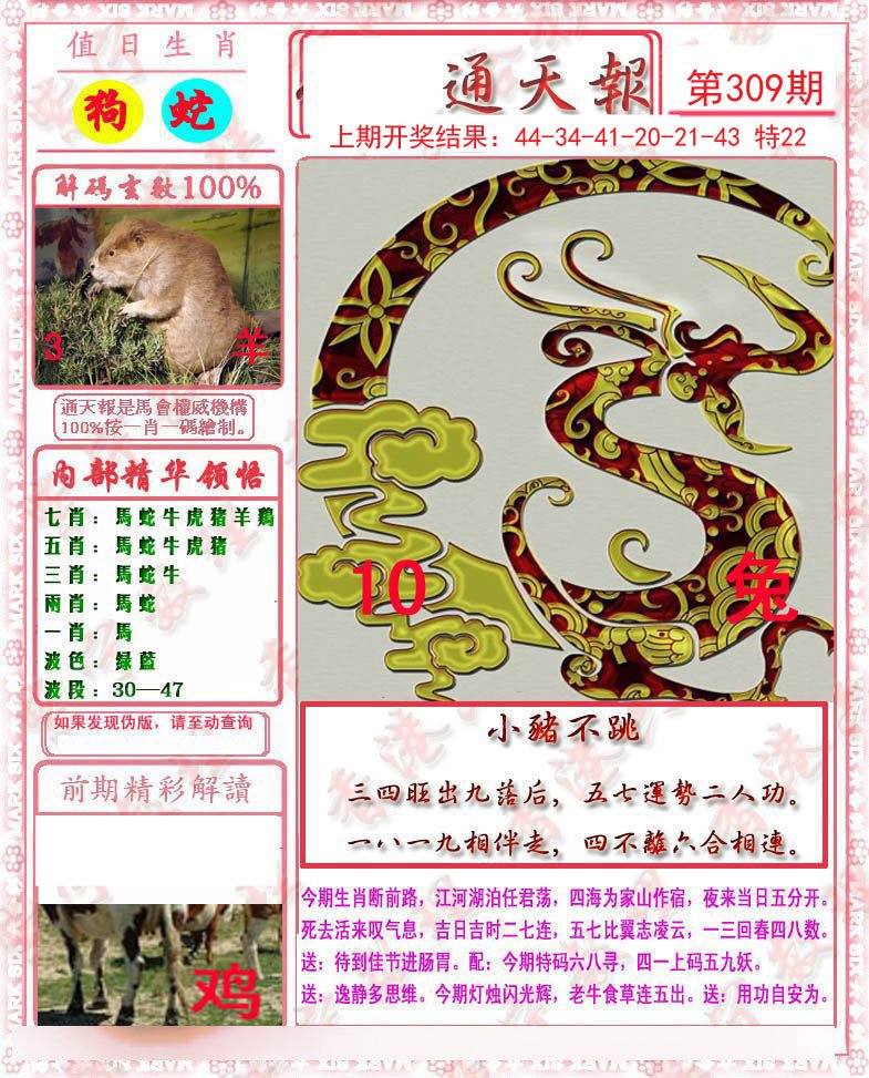 2024309期马经通天报