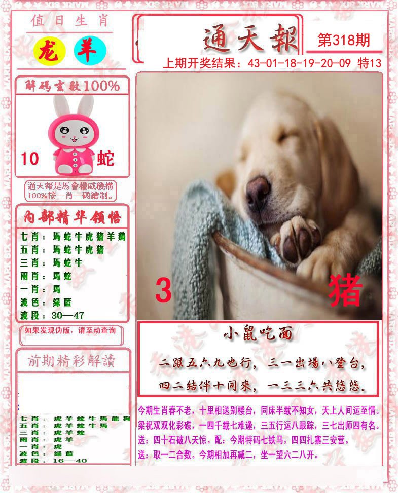 2024318期马经通天报