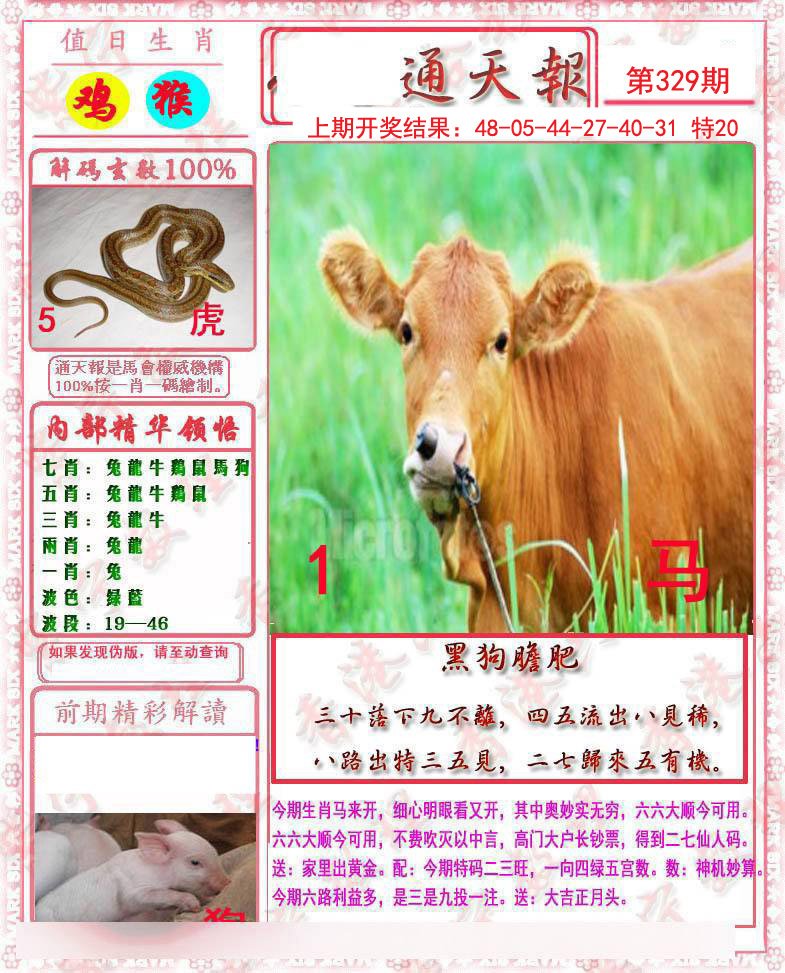 2024329期马经通天报