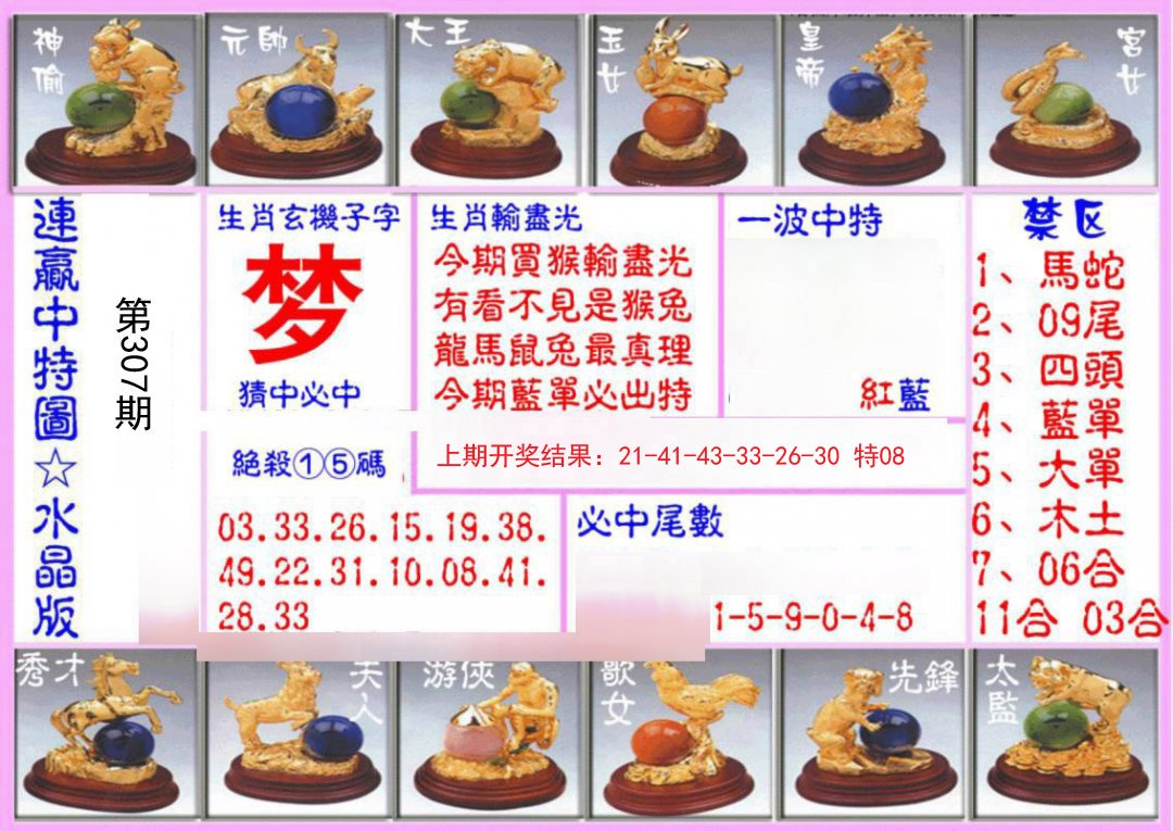 2024307期连赢中特图（水晶版）