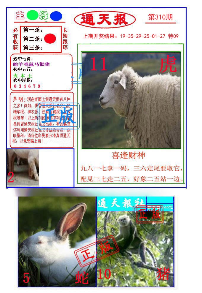 2024310期通天杀波图1