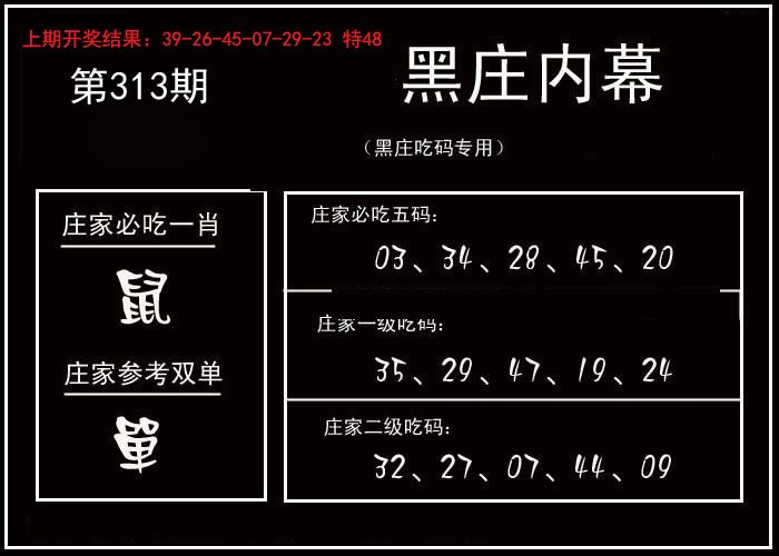 2024313期黑庄内幕