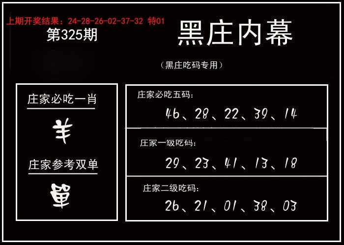 2024325期黑庄内幕