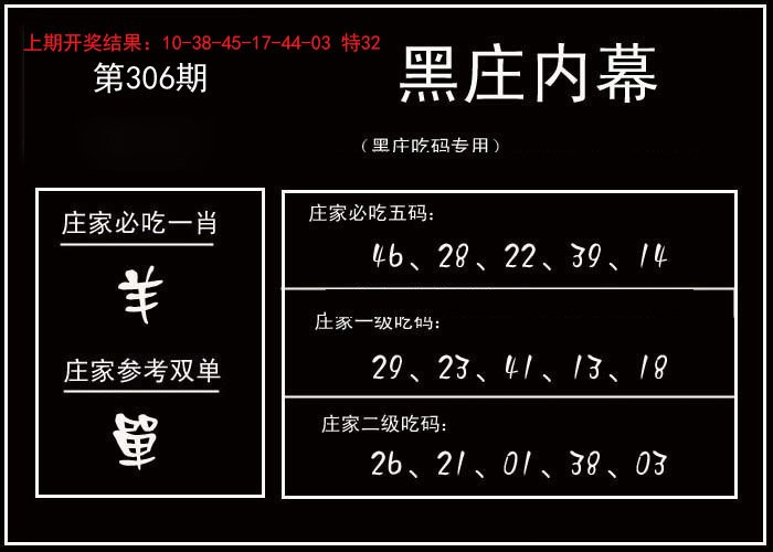 2024306期黑庄内幕