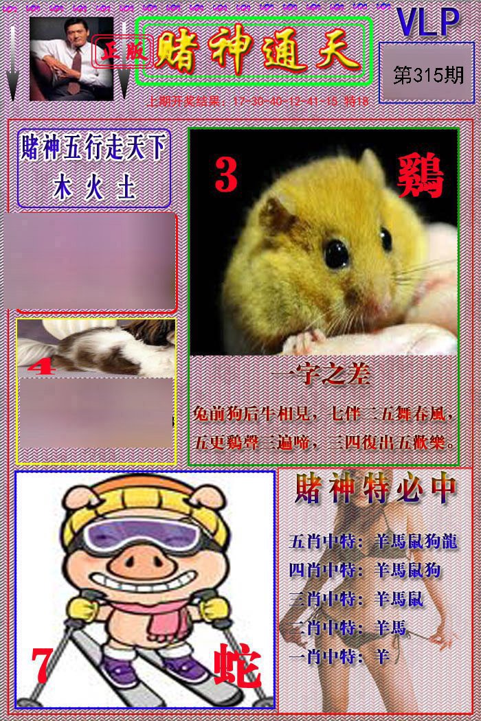 2024315期赌神通天报