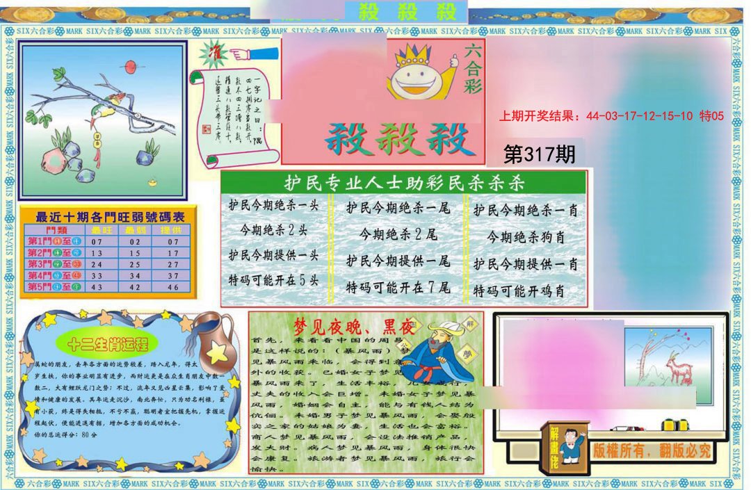 2024317期九龍杀杀杀A(推荐)