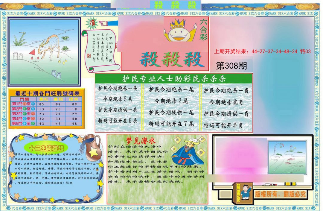 2024308期九龍杀杀杀A(推荐)