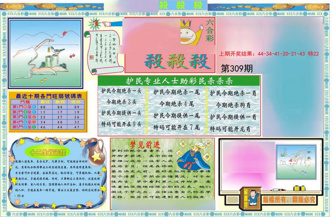 2024309期九龍杀杀杀A(推荐)