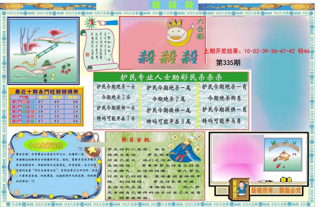 2024335期九龍杀杀杀A(推荐)