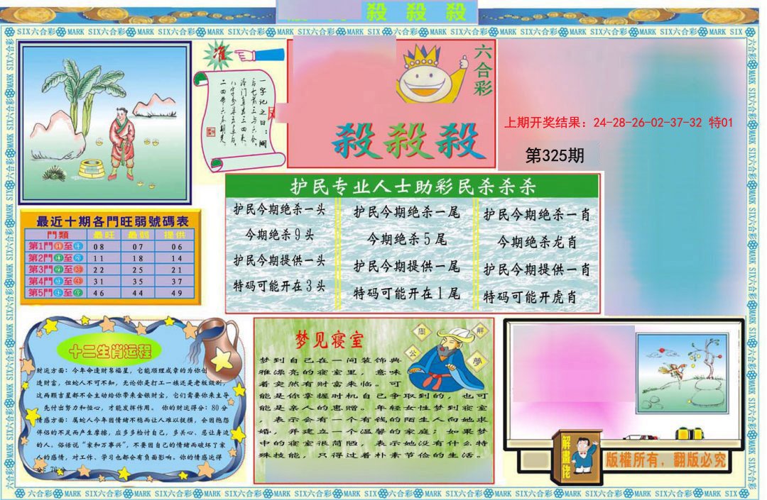 2024325期九龍杀杀杀A(推荐)
