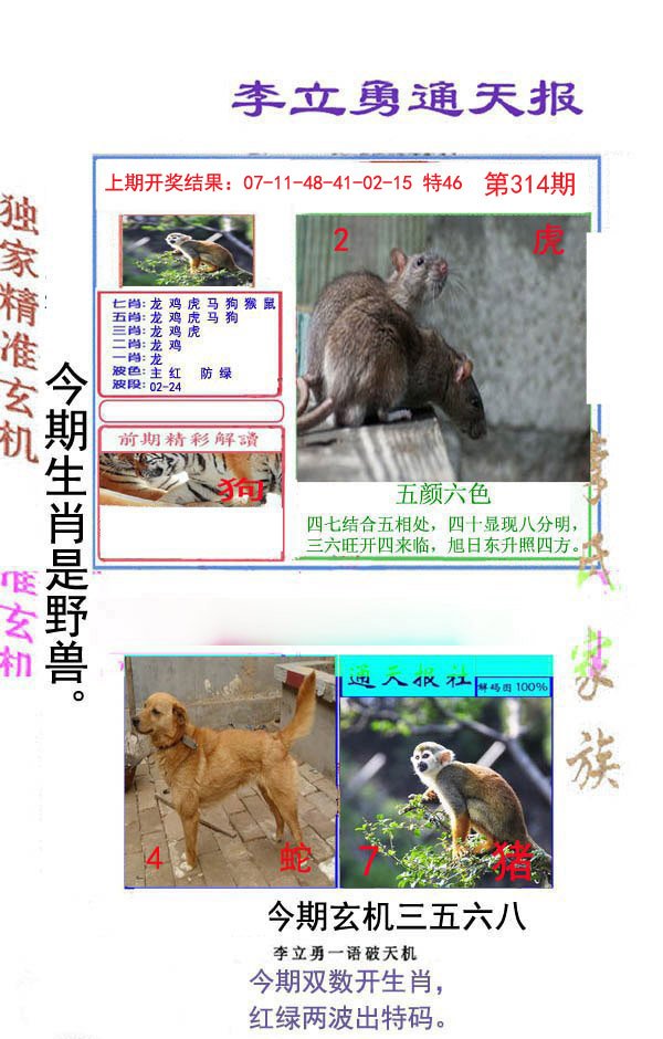 2024314期李立勇通天报