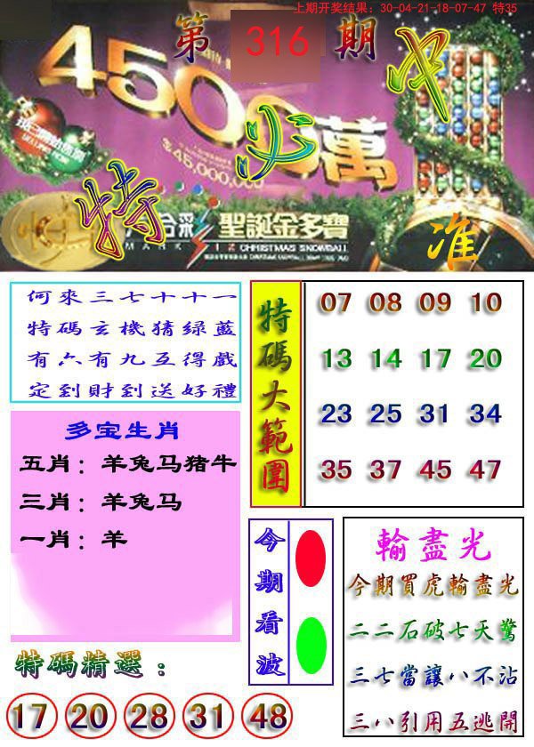 2024316期特必中