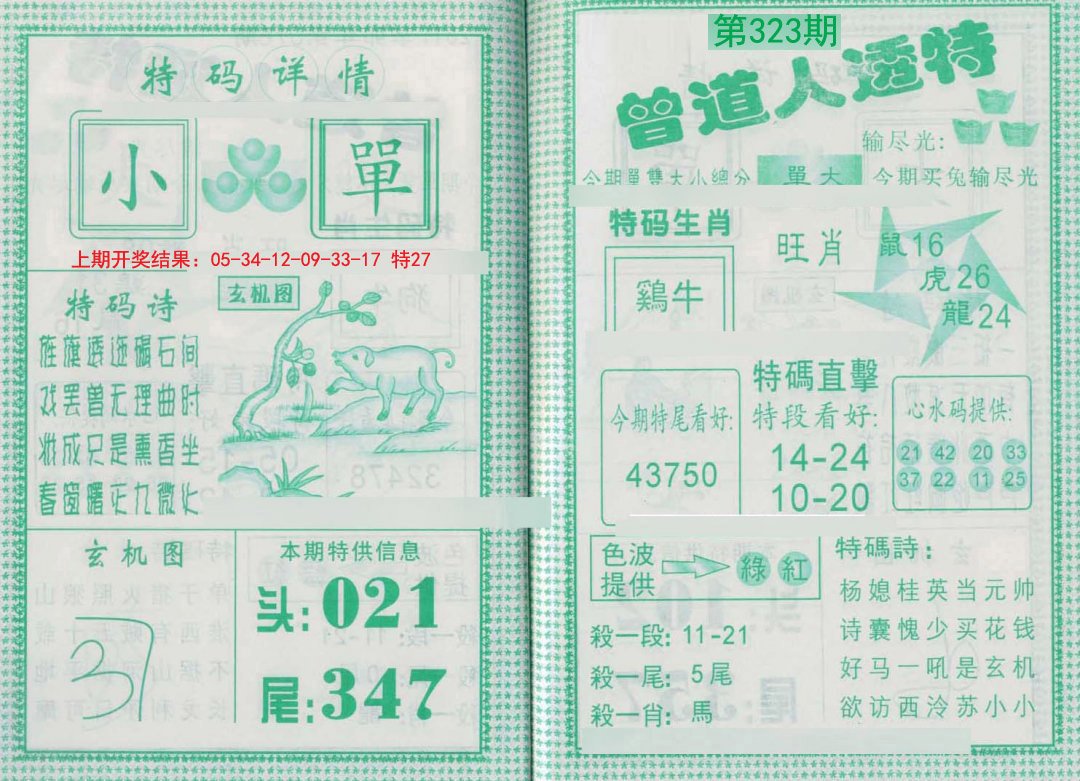 2024323期曾道人透特