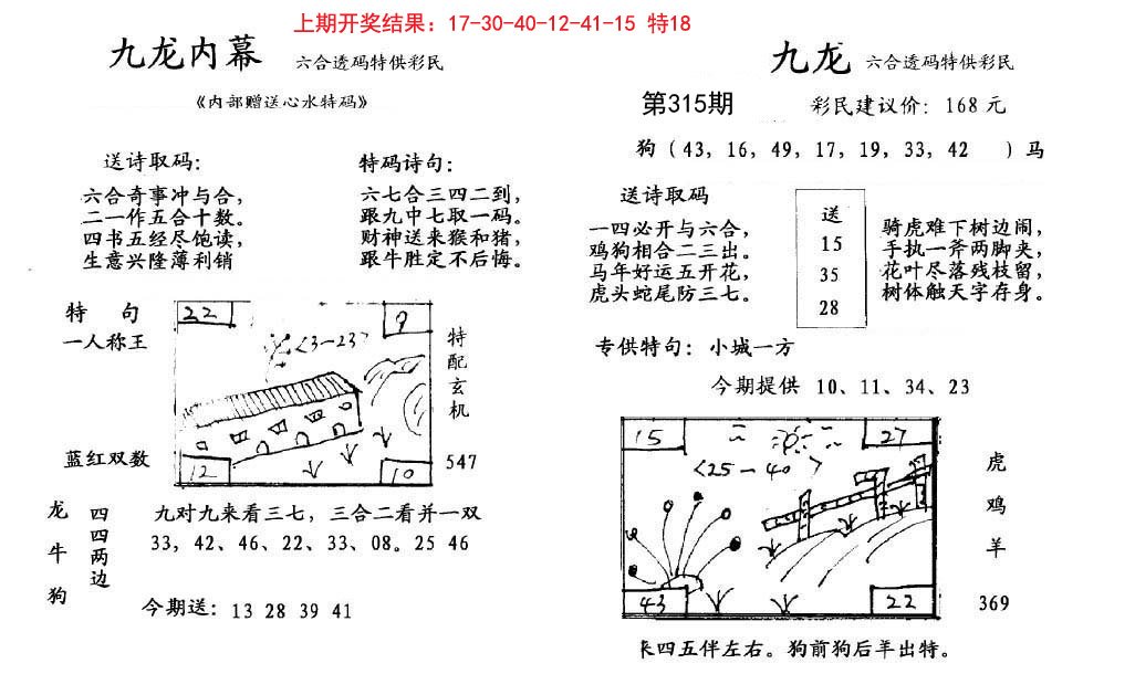 2024315期九龙内幕