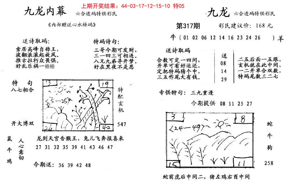 2024317期九龙内幕