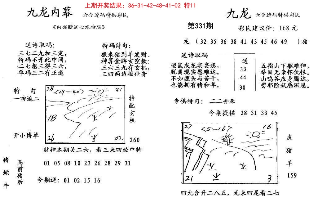 2024331期九龙内幕