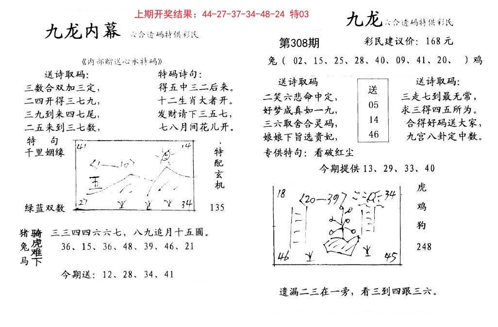 2024308期九龙内幕