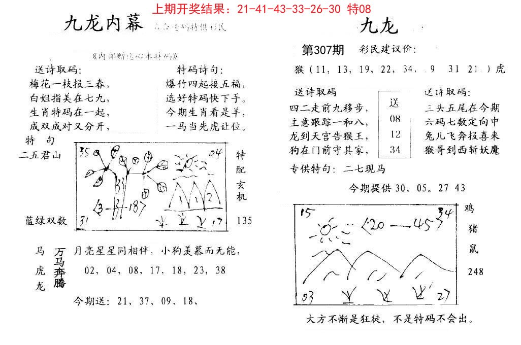 2024307期九龙内幕