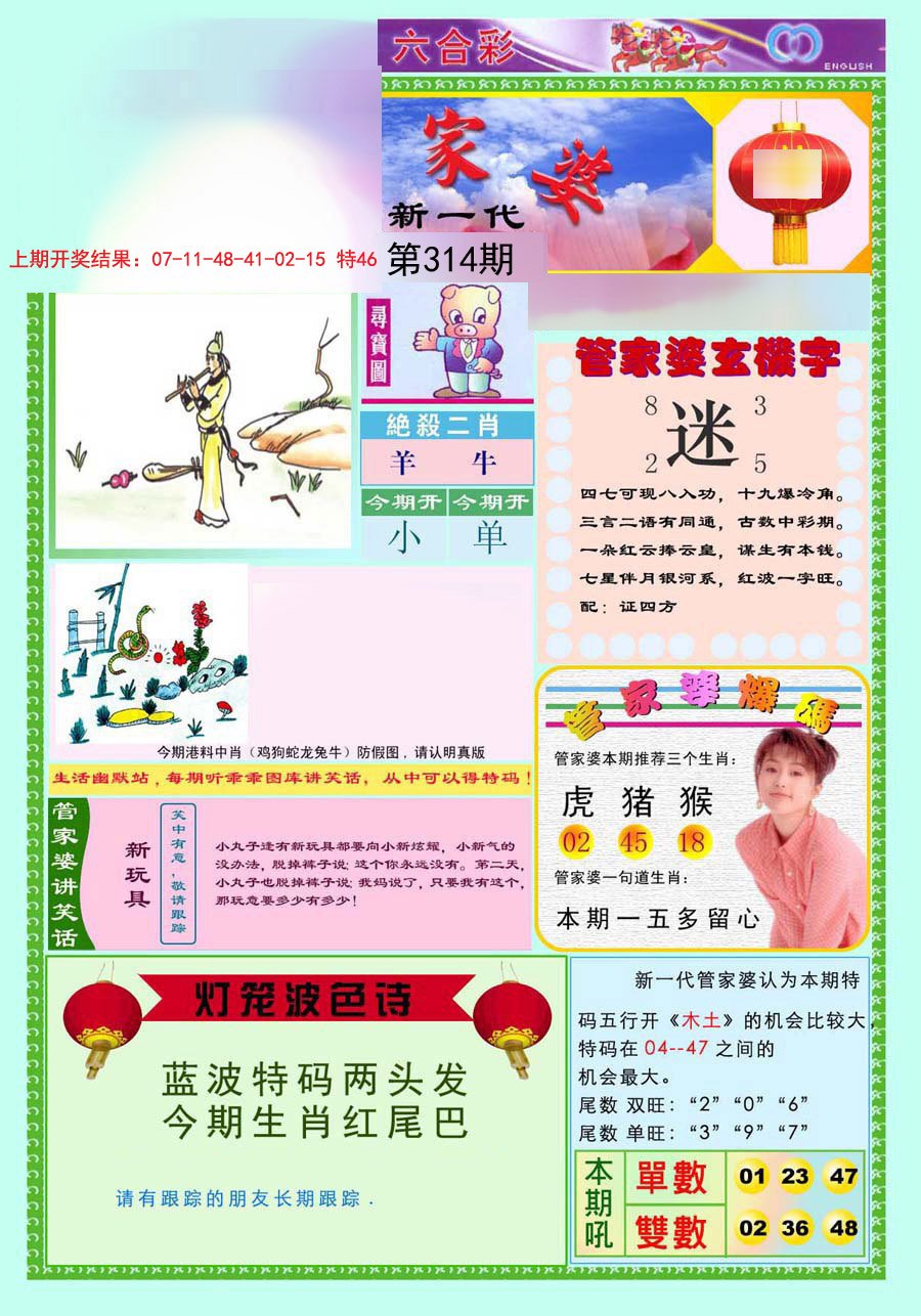 2024314期新一代管家婆