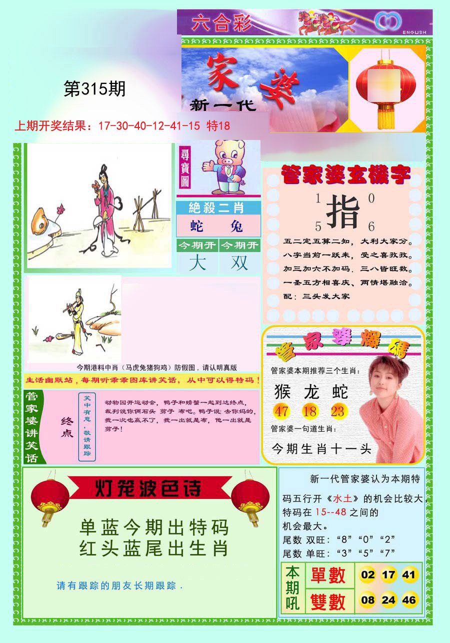 2024315期新一代管家婆