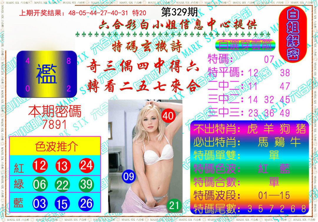 2024329期白姐解密
