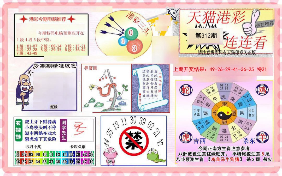 2024312期港彩连连中