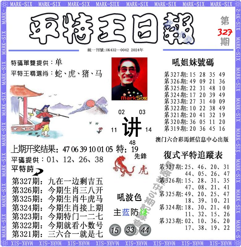 2024327期平特王日报