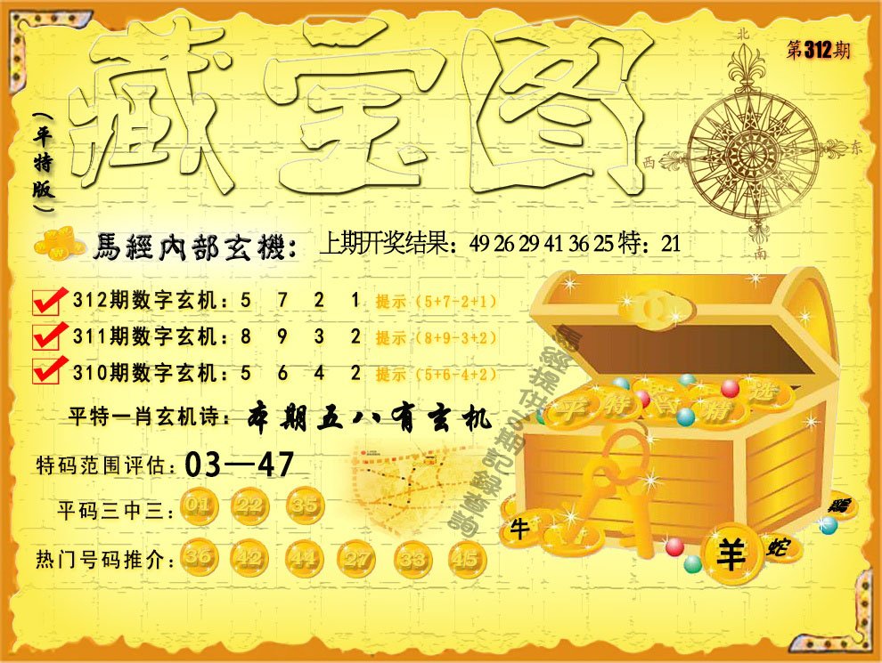 2024312期平特藏宝图