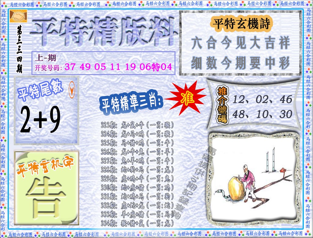 2024334期平特精版料