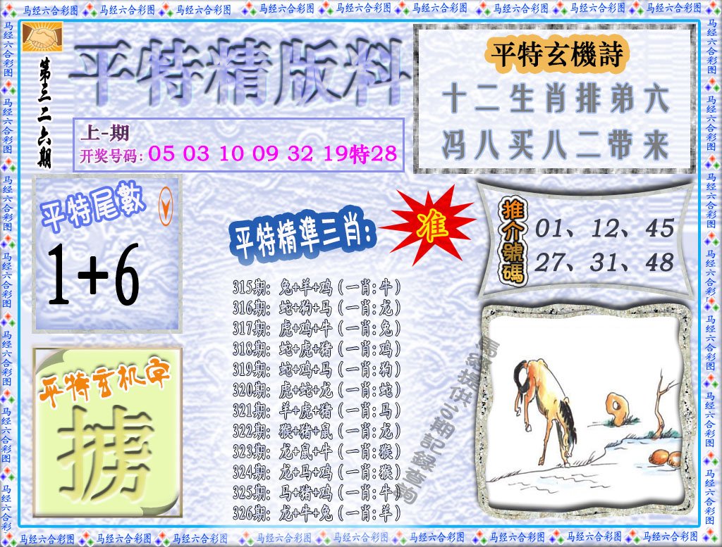2024326期平特精版料