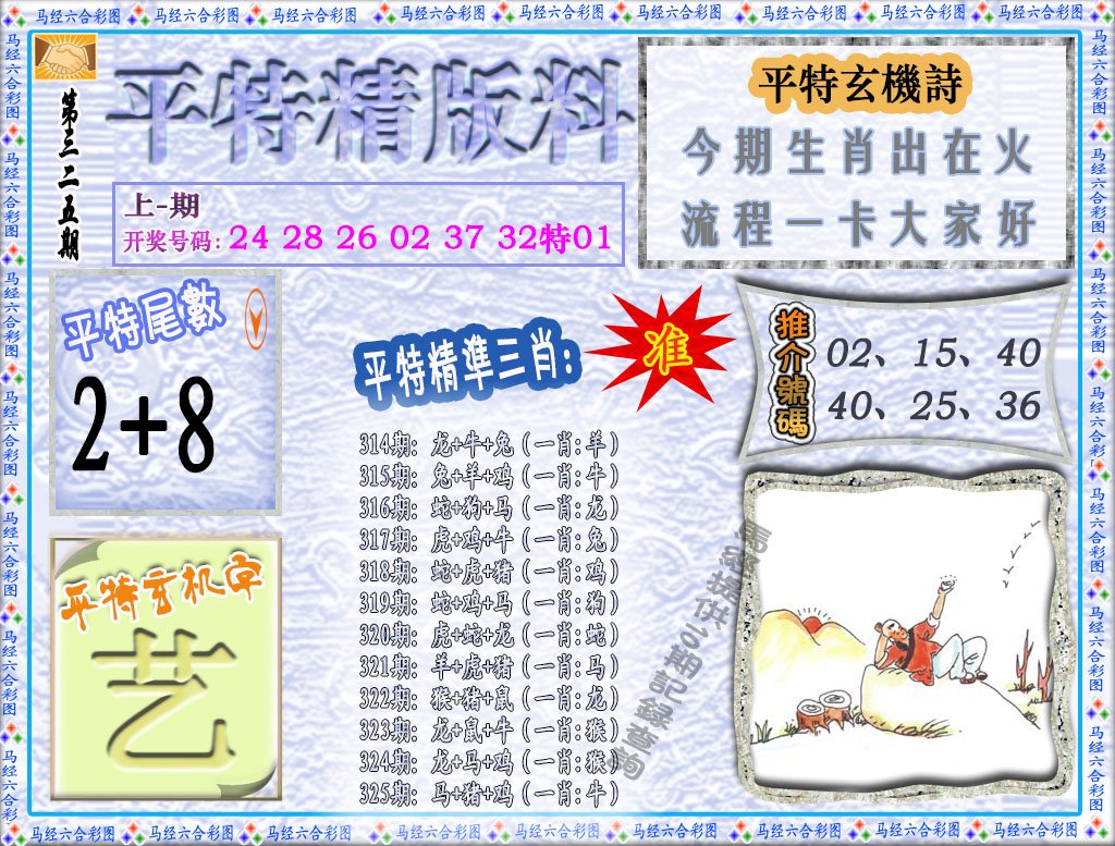 2024325期平特精版料