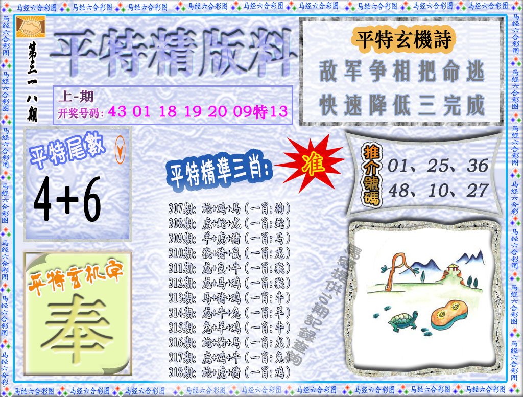 2024318期平特精版料