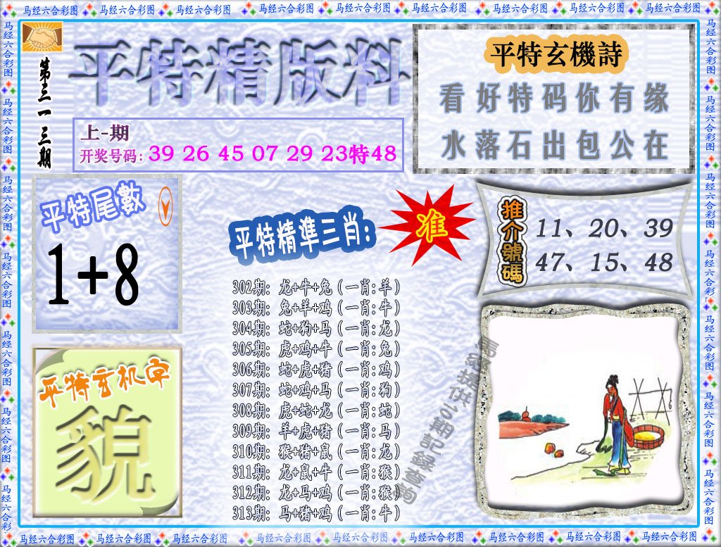 2024313期平特精版料