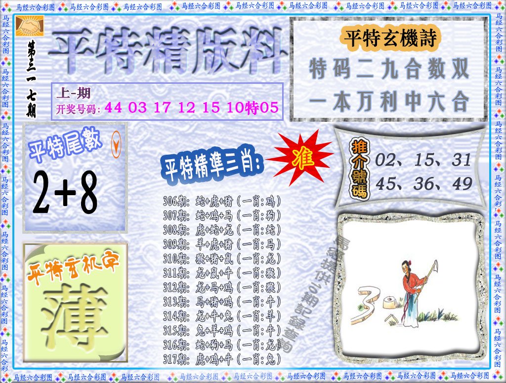 2024317期平特精版料