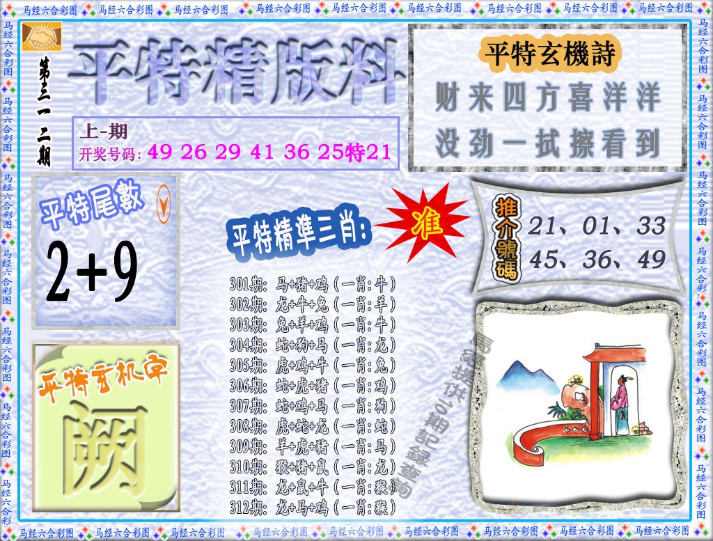 2024312期平特精版料