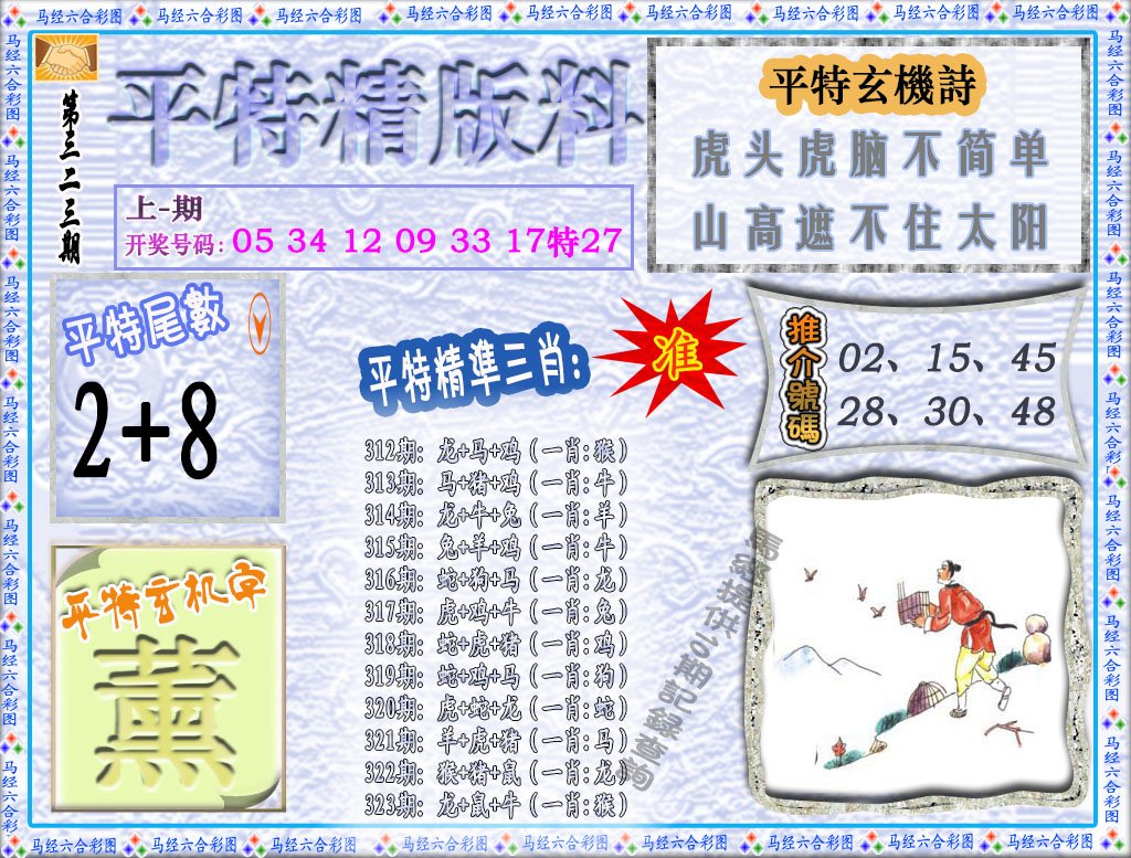 2024323期平特精版料