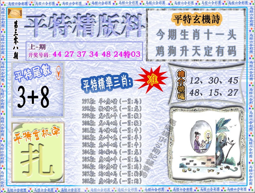 2024308期平特精版料