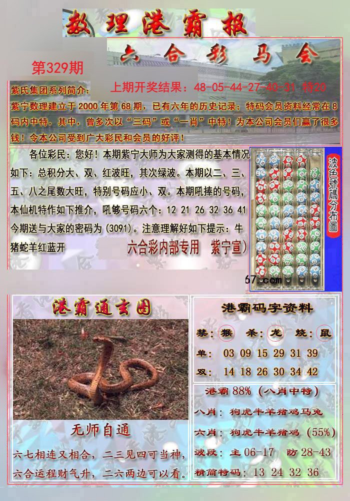 2024329期港霸报