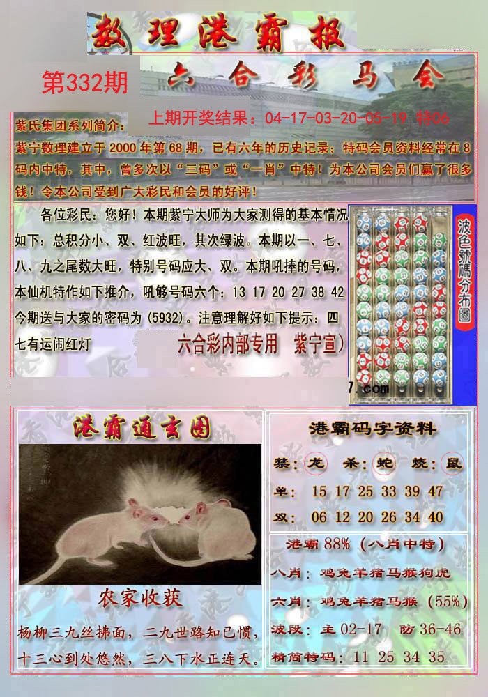 2024332期港霸报