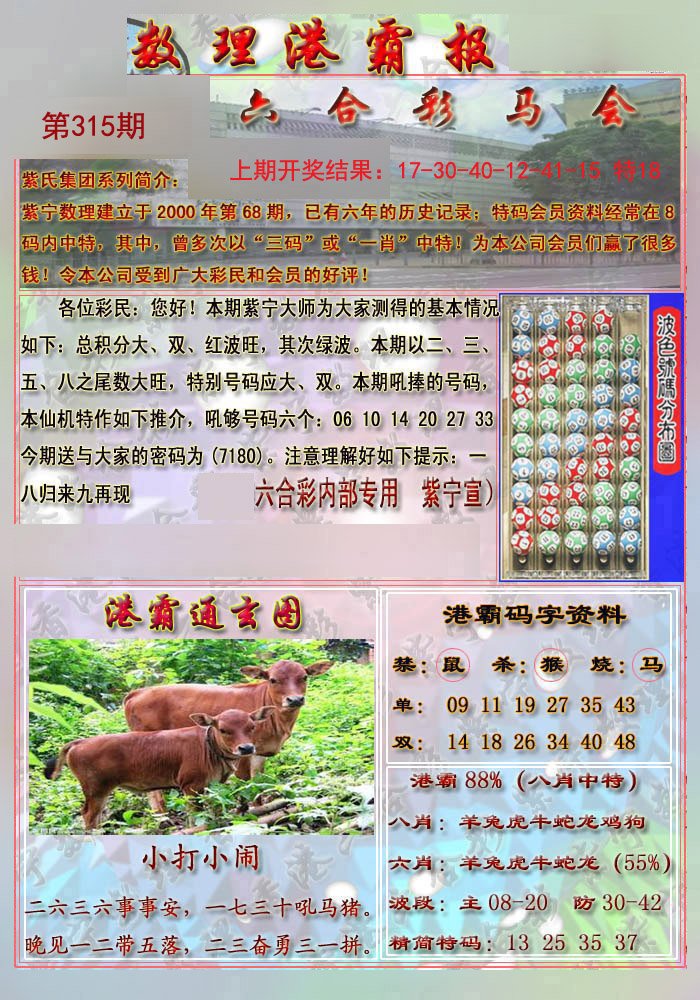 2024315期港霸报
