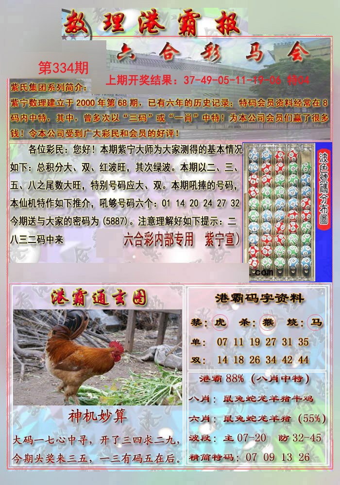 2024334期港霸报