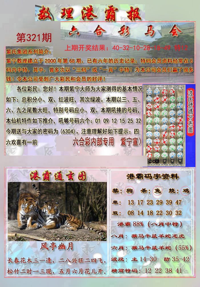 2024321期港霸报