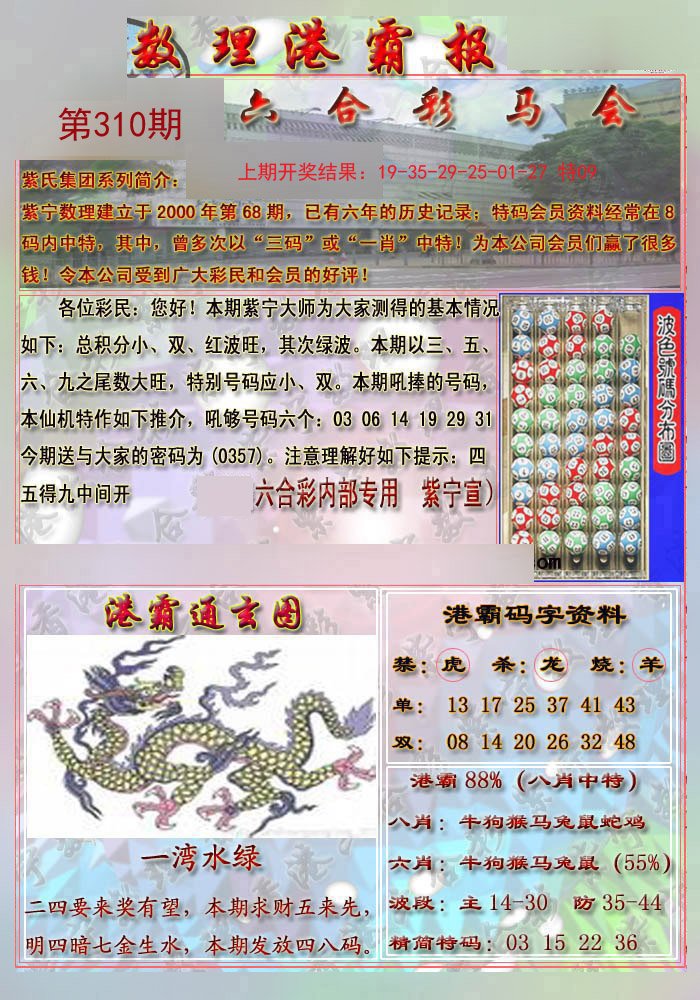2024310期港霸报