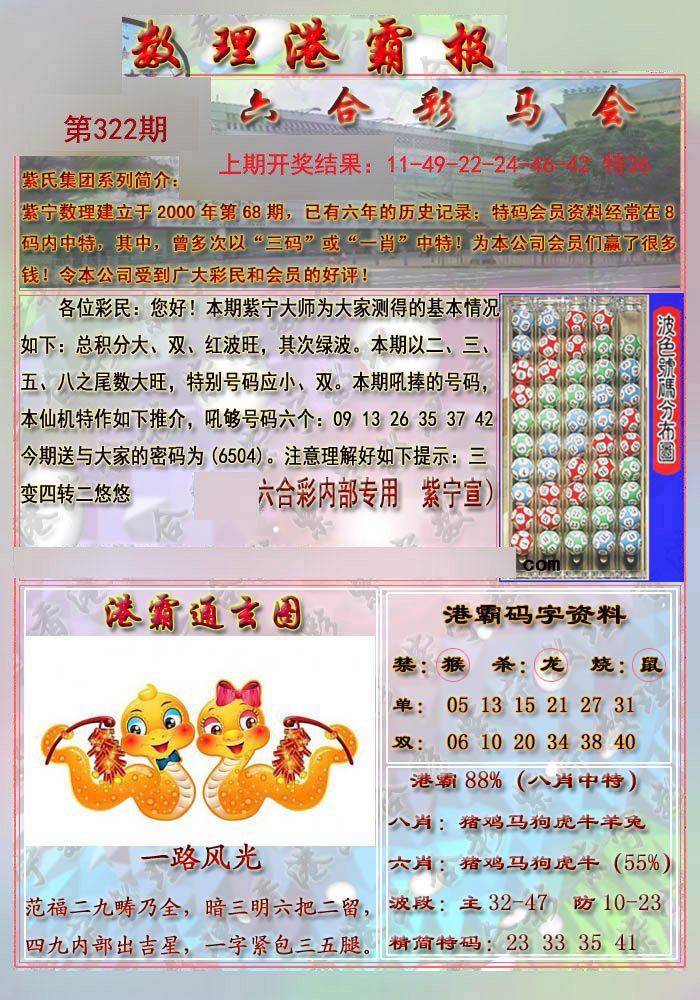 2024322期港霸报